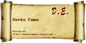 Denke Emma névjegykártya